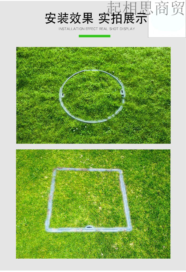 下沉式700圆形方形草坪井绿化smc草盆井隐形复合植草种植井盖靖浩圆