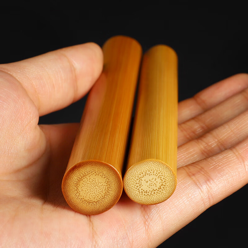【芙蕖】实心竹玉竹把件老玉竹文玩手把件高密度抛光竹子素器竹子把玩