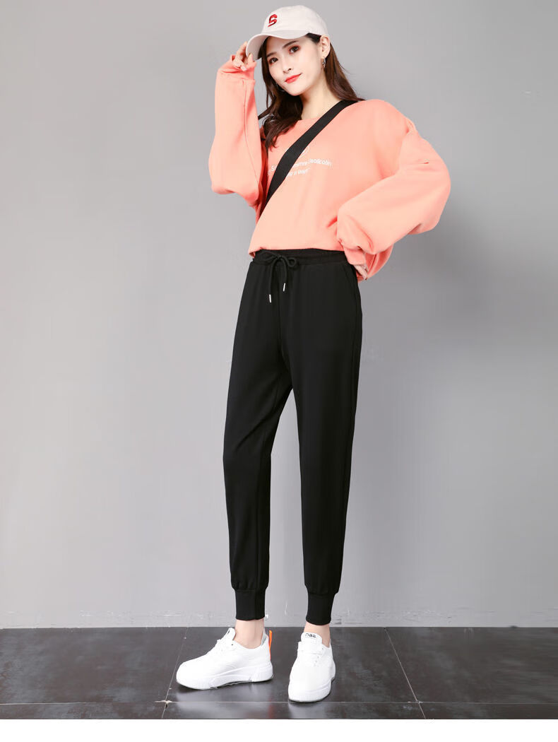 新款高品质运动裤女春秋季运动裤女2021新款裤子女学生韩版宽松显瘦