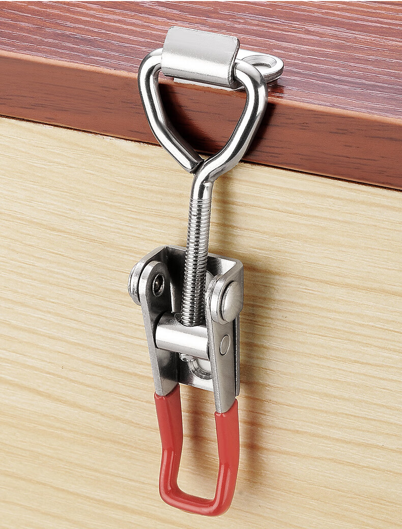 304不锈钢快速夹具锁夹锁扣可调节搭扣箱扣快速压紧器门栓式夹钳小号