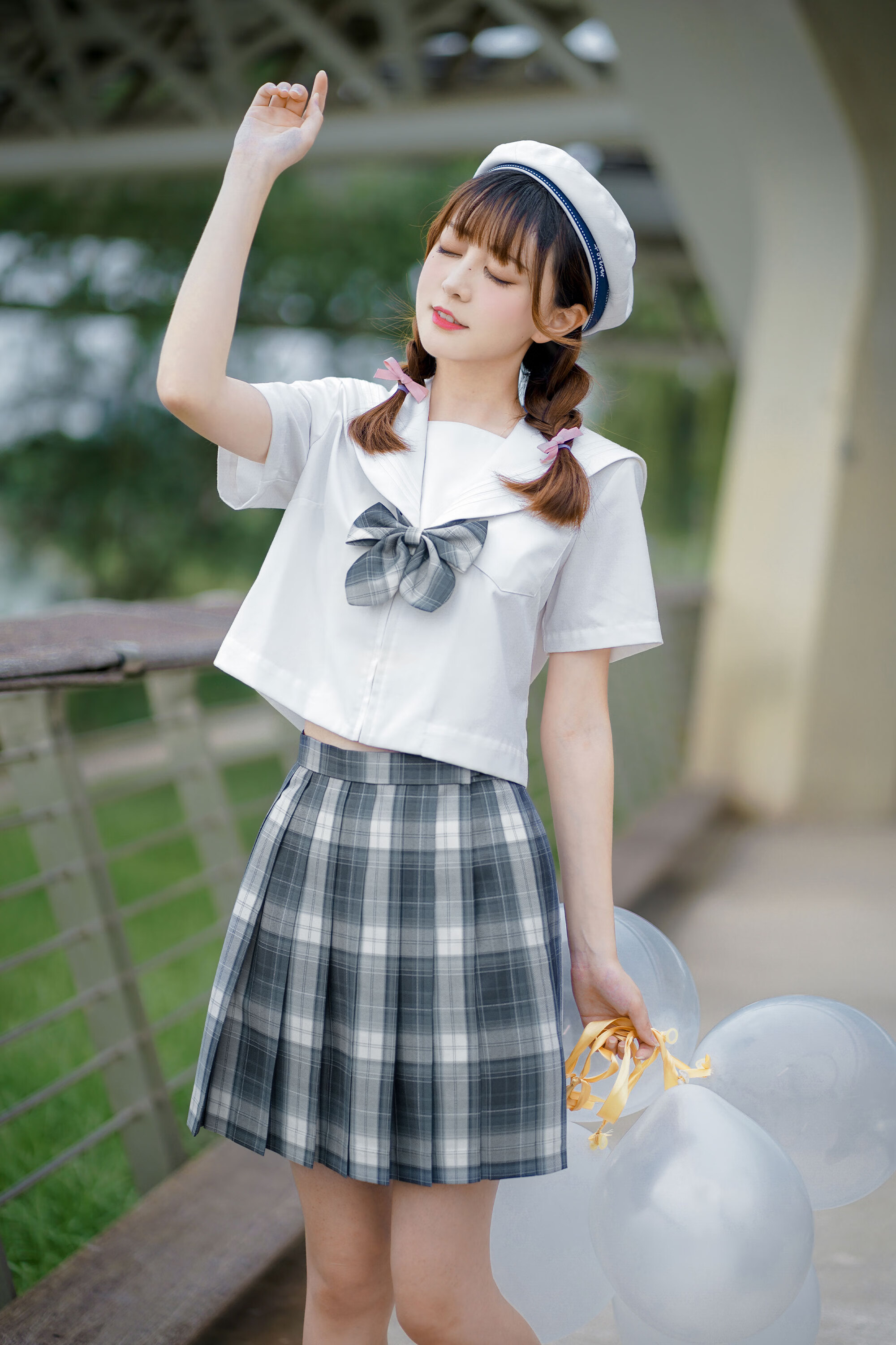 御茶家藏星入云原创jk制服银线格裙短裙春早春百搭现货48cm裙长s