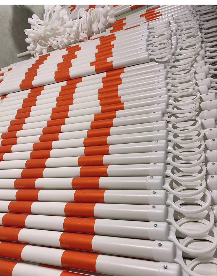 塑料路锥连接杆停车位伸缩杆红白链接黄黑道路隔离安全警示杆 1米伸缩