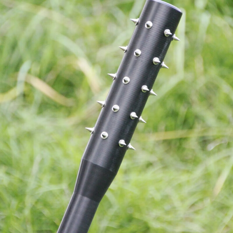 加长实心塑钢狼牙棒防身居家带刺棒球棍合法车载打狗棒防爆棍 80厘米