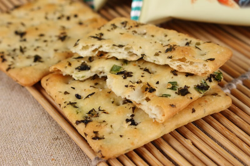 中祥自然之颜紫菜苏打饼干310g鲜奶油蔬菜味咸独立袋装鲜奶油味有糖