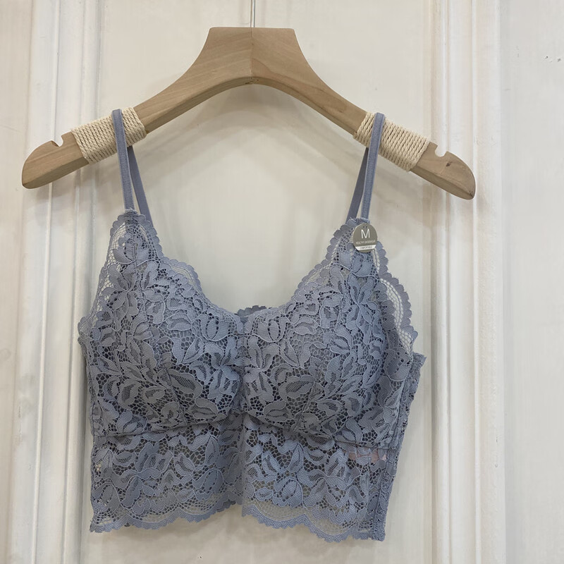 俞兆林官方旗舰专卖新款法式蕾丝一体薄杯聚拢防走光吊带背心镂空美背