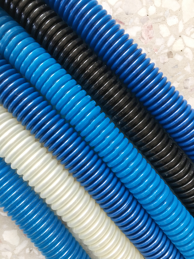 鱼缸潜水泵水族箱塑料波纹水管观赏鱼三合一过滤器出水管 蓝色 长度80