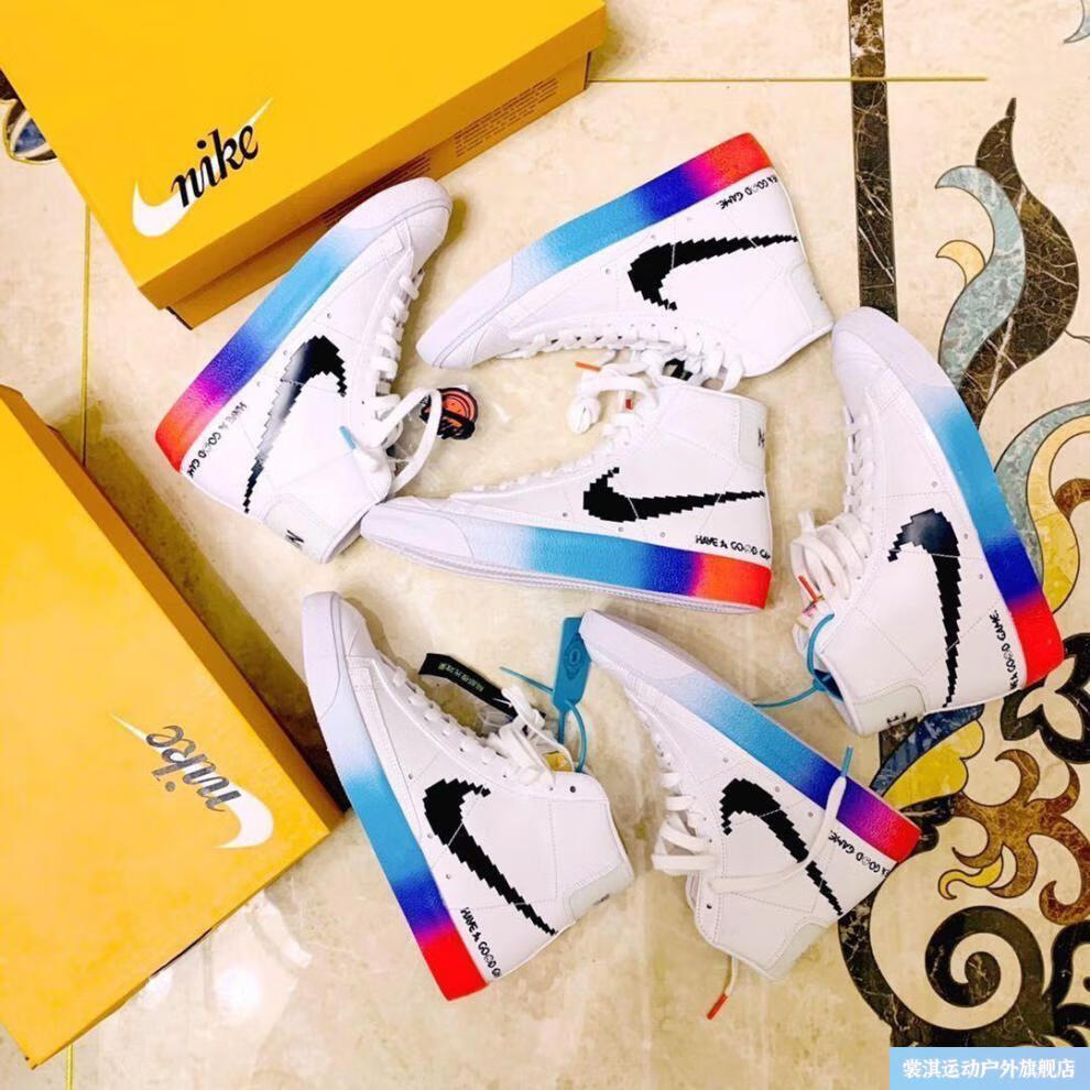 莆田精选纯原开拓者aj电玩sbblazermid77男女夜光电玩像素鞋只卖高