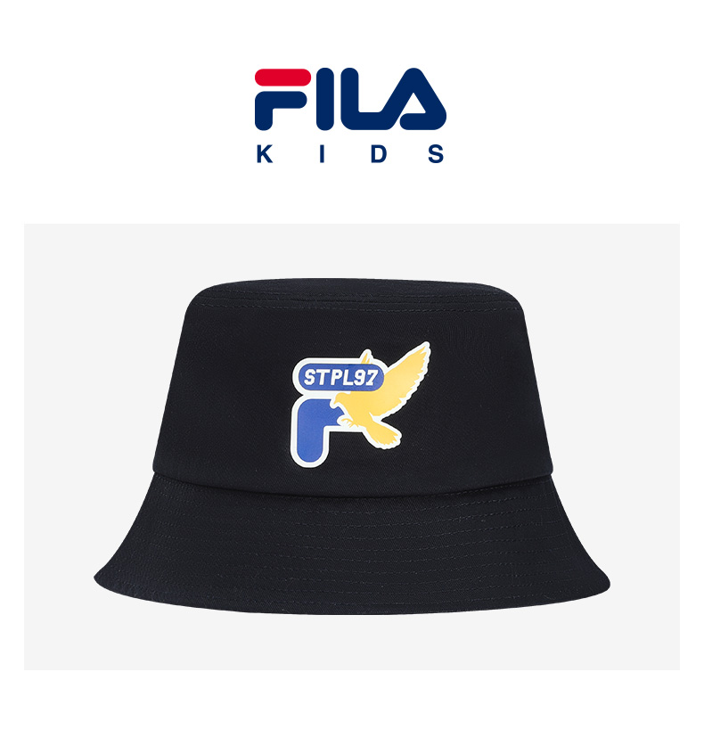 fila斐乐童装儿童遮阳帽2021秋冬新款男童时尚潮流休闲儿童渔夫帽fila