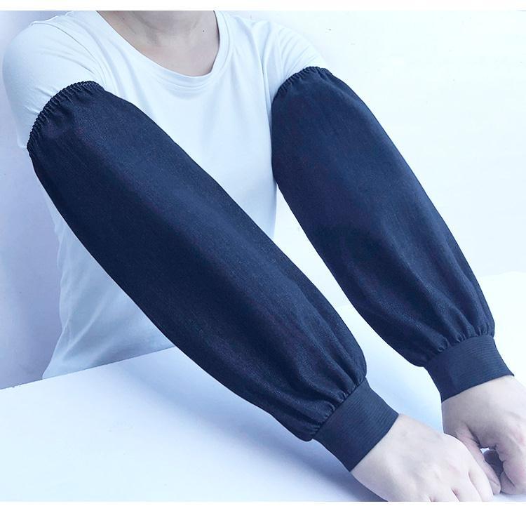 支持国货防晒衣袖男耐磨牛仔布袖套加厚电焊上班工作套袖男女成人