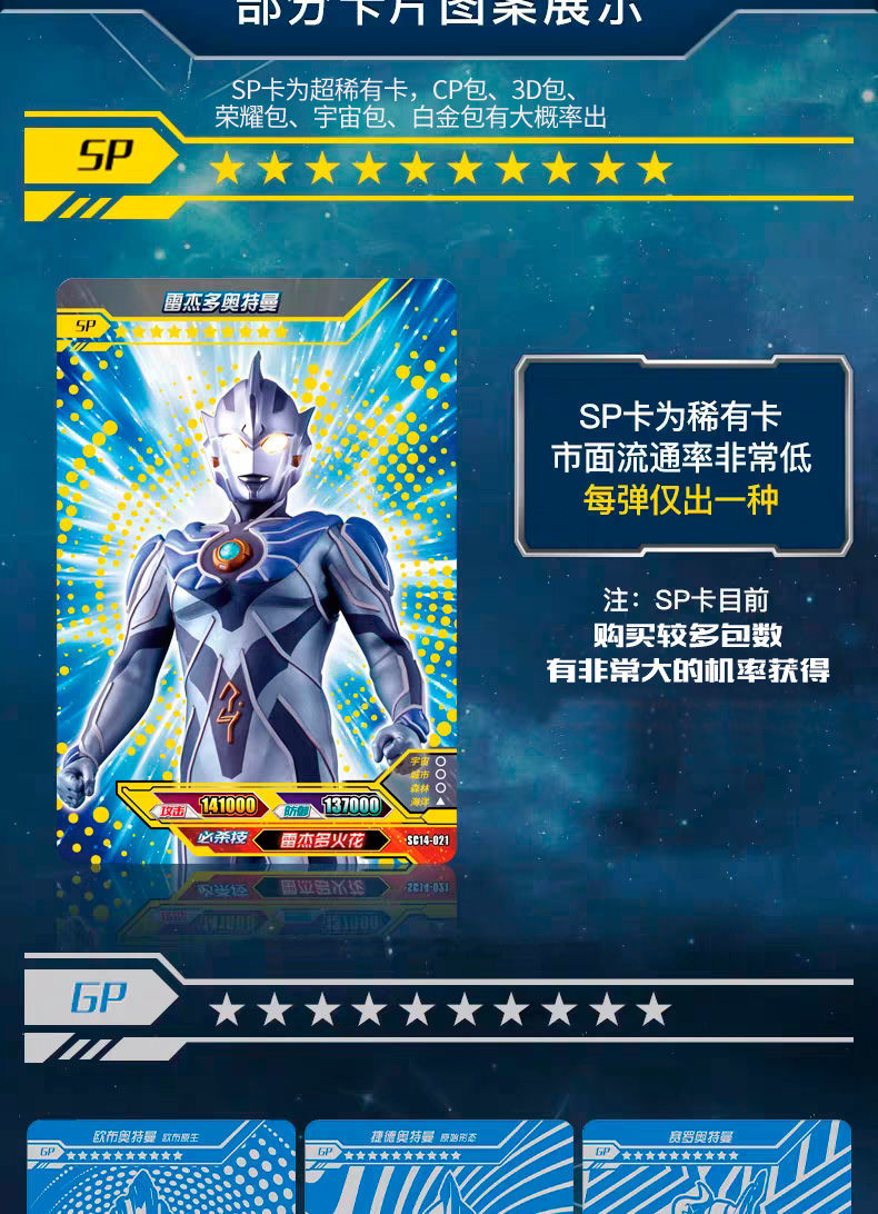 奥特曼卡片orgpspxrko卡荣耀版经典版十10星绝版卡收藏册男孩不加72张