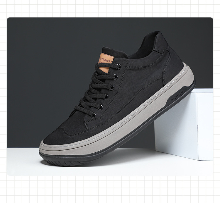 圣大保罗男鞋夏季新款帆布板鞋男士休闲鞋透气舒适轻便百搭系带低帮男