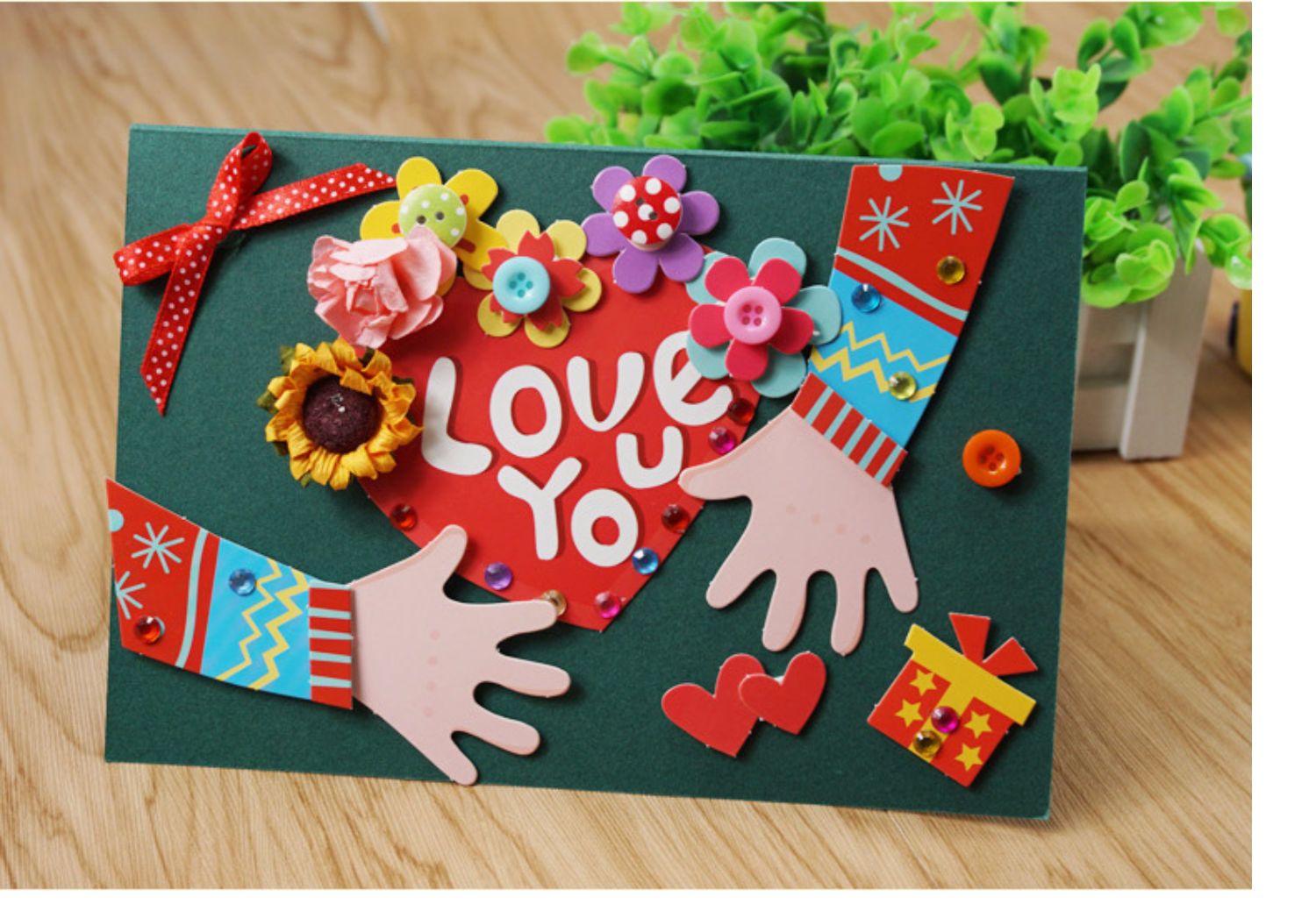 新年贺卡手工材料包diy卡片幼儿园元旦送老师妈妈立体教师节礼物大