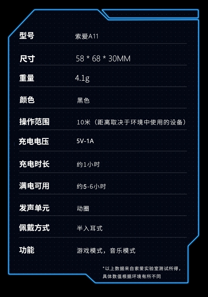 糖蚁索爱a11高端电竞蓝牙耳机游戏专用无炫酷机甲杀神之眼2022年新款