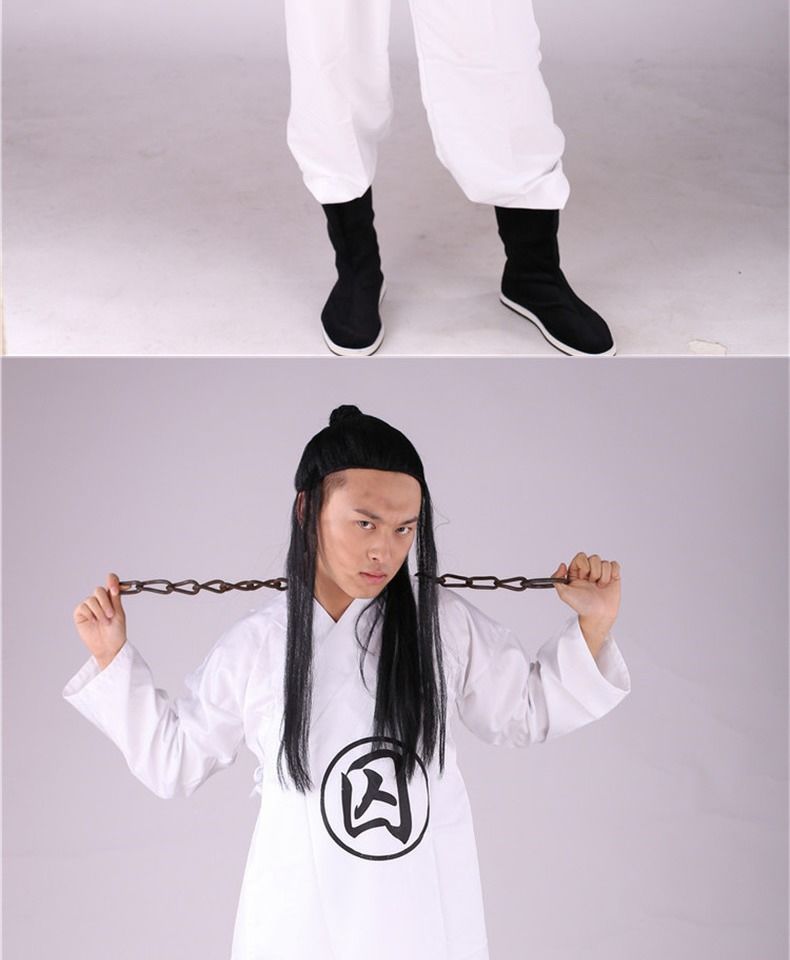 金飒古代监狱装囚犯汉服男囚服睡衣汉唐宋明清朝古装交领中衣中裤打底