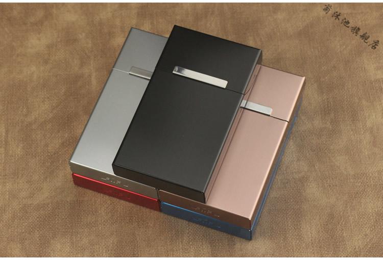 创意翻盖烟盒夹男士金属20支装软硬包整盒粗女细烟加长保护壳刻字大