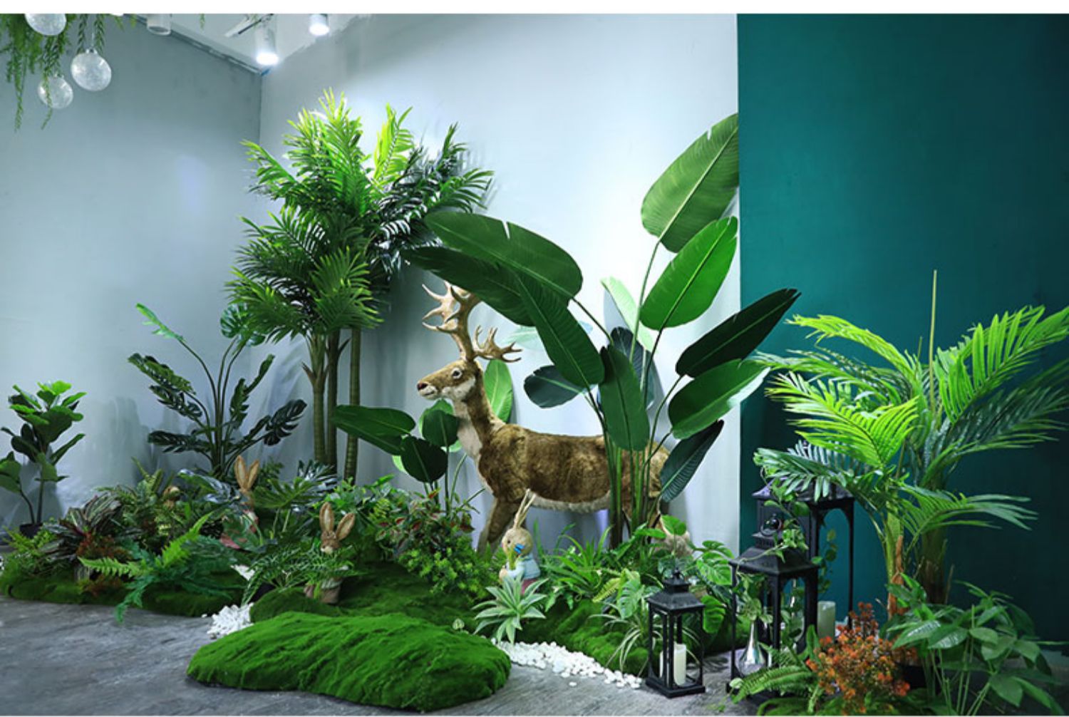 仿真绿植植物大型盆景造景客厅室内外墙角田园景观假植物装饰定制春意