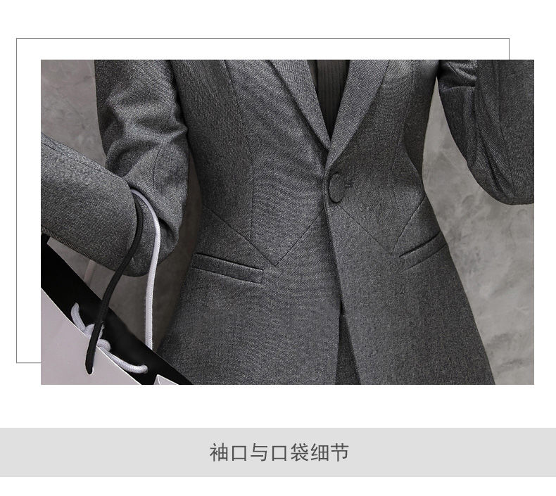 2022新款女装灰色西服套装女总裁时尚气质职业经理工作服面试小西装