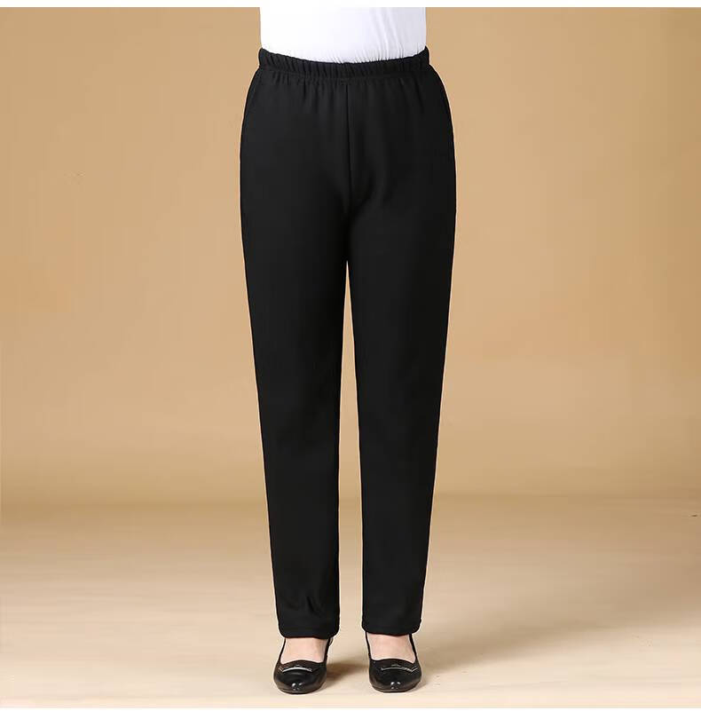 中老年人女裤宽松裤子春秋冬中年外穿棉裤长裤羊羔绒女士女式冬季保暖