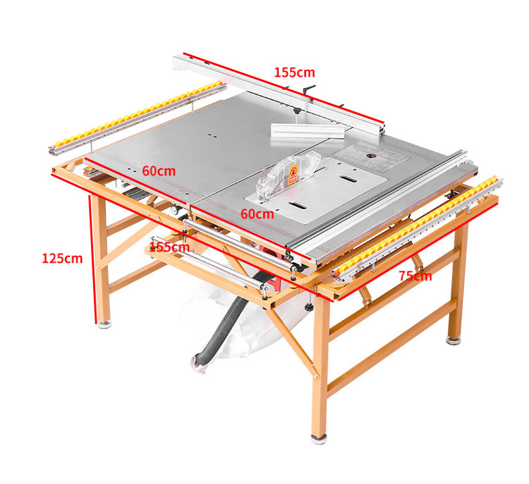 手艺有品木工无尘子母锯多功能折叠台锯小家具厂用全套精密推台锯