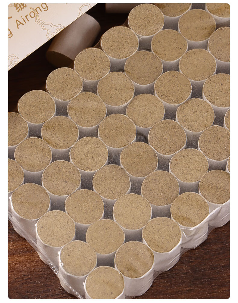 帝艾堂108粒艾柱批艾绒柱家用艾灸柱陈年艾草艾条艾灸条段伍元素108柱