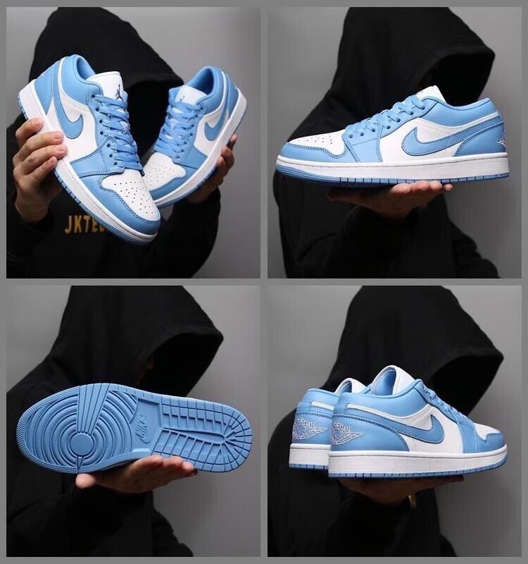 aj1低帮大码板鞋aj男鞋运动鞋low灰白闪电倒钩郭艾伦aj男鞋 低帮