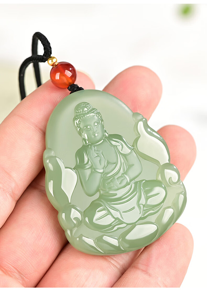 大势至菩萨 生肖马本命佛和田玉普贤菩萨吊坠生肖属兔龙蛇马文殊大势