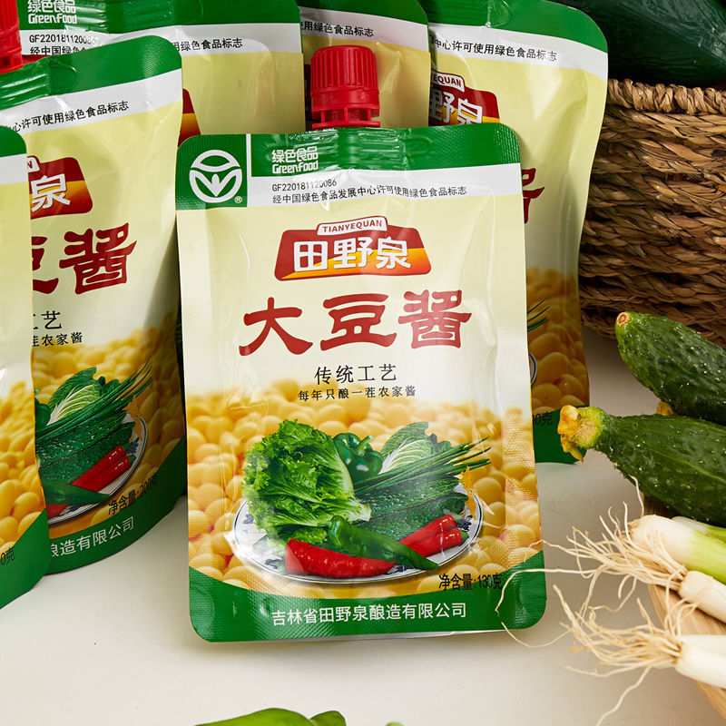 田野泉大豆酱 东北大酱吉林农家酱黄豆酱豆瓣酱臭酱蘸酱调味酱 130克