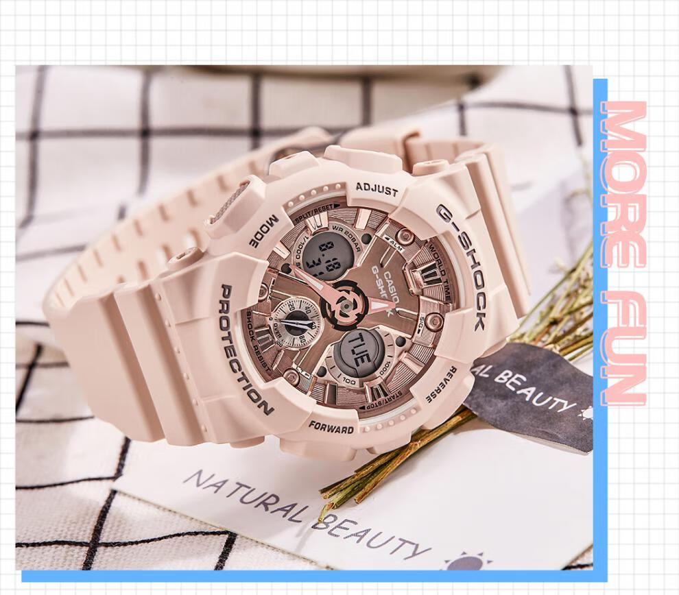 casio卡西欧520情侣手表情人手表女babyg白金学生运动情侣礼物潮流