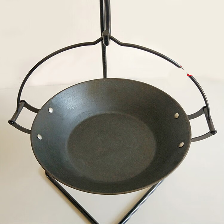 传统老式铸铁平底吊锅鱼炖锅农家乐湘菜馆土菜馆个性特色餐具商用