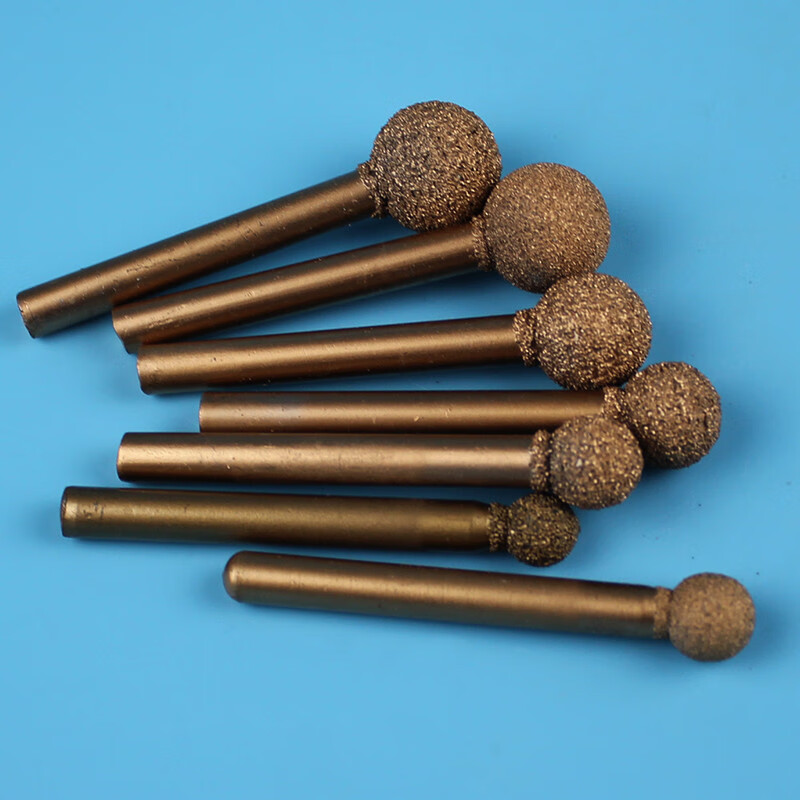 钎焊打磨头铸铁金钢石粗砂电磨头球形圆形小型金刚石砂轮沙棒专用球形