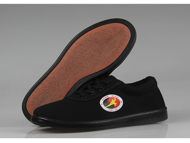 红棉太极鞋红棉太极鞋帆布牛筋底春秋男女儿童武术练功软底太极拳运动