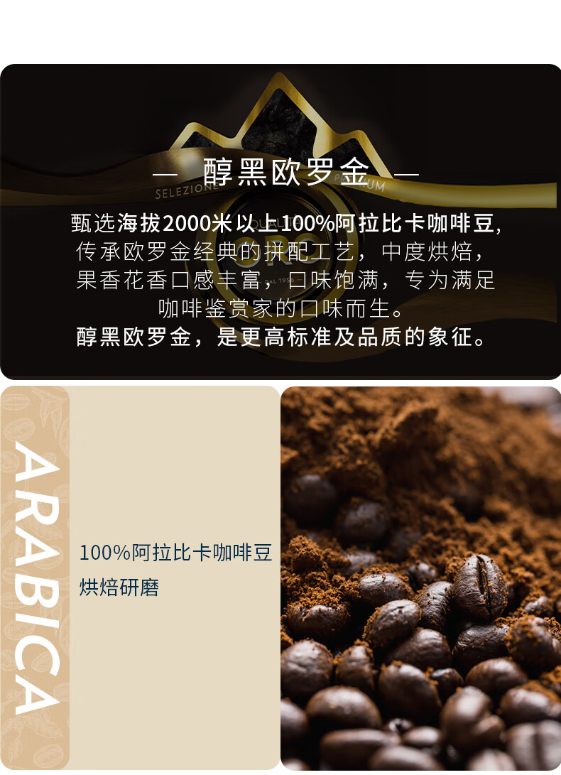 現磨黑咖啡粉 阿拉比卡咖啡豆 醇黑oro咖啡粉 250g 袋裝【圖片 價格