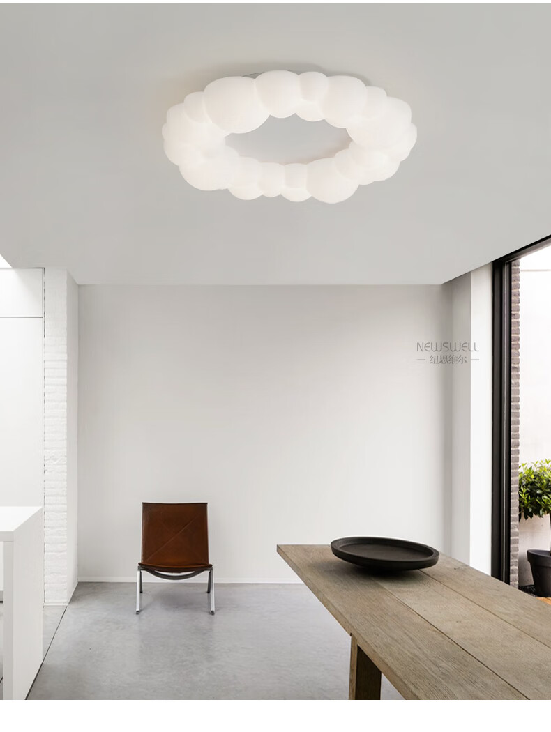 博尔美照明灯新款客厅灯现代简约大气设计师灯具北欧创意圆环餐厅吸顶