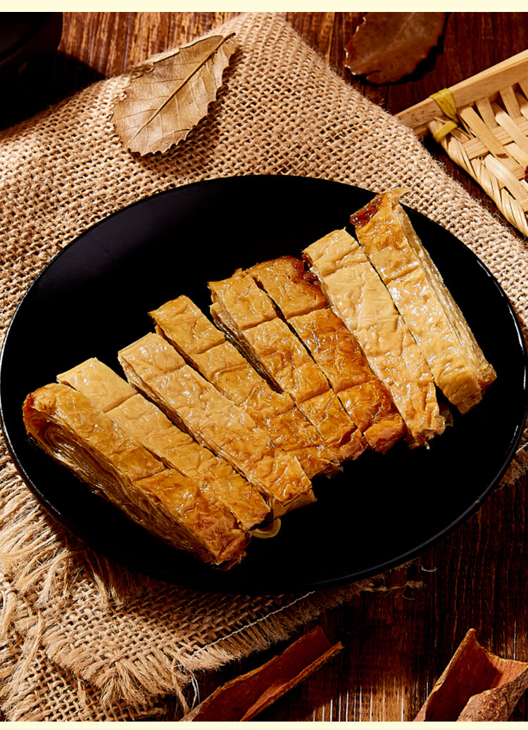 杭州特产豆腐皮即食素食纯素肉素烧鹅素肠豆制品食品 (真空装)素牛肉