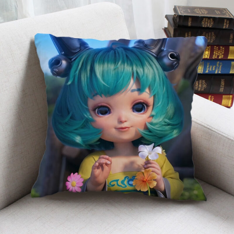 王者荣耀周边抱枕 蔡文姬和澜照片抱枕周边靠垫枕头定制男女生日【熊