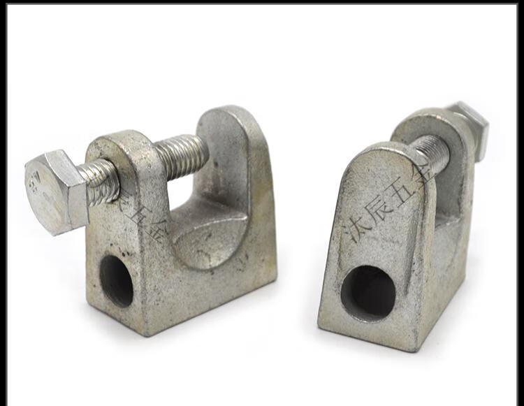 铸铁老虎卡铸钢虎夹方形虎口夹u型夹子钢管卡 开口45mm(5颗)个【图片 