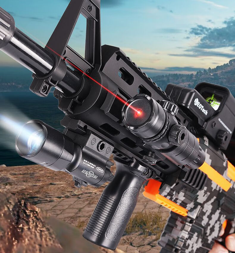 m4突击步抢自动成人版 满配电动连发m416软弹枪吃鸡全套 cs装备男孩