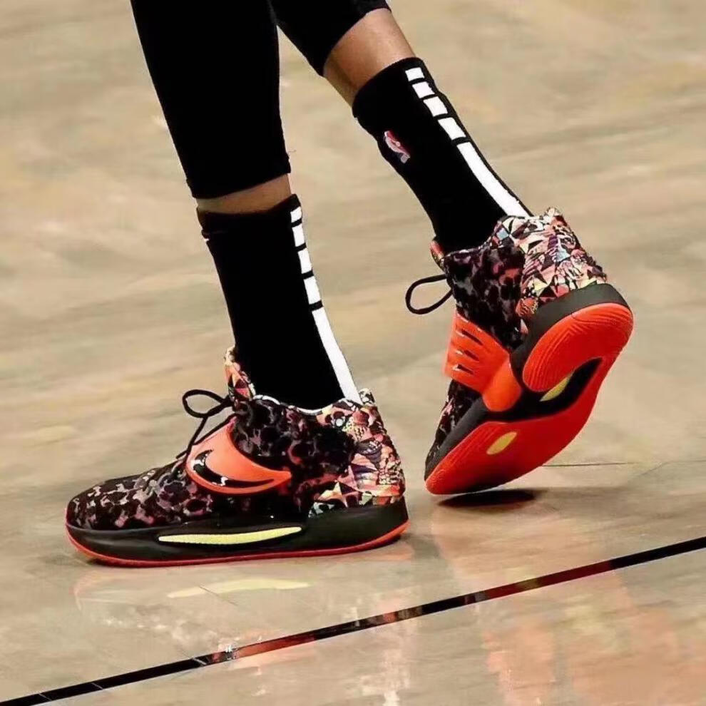 新款杜兰特14代球鞋kd全实战透气减震耐磨篮球鞋运动黑萤光绿纯原40