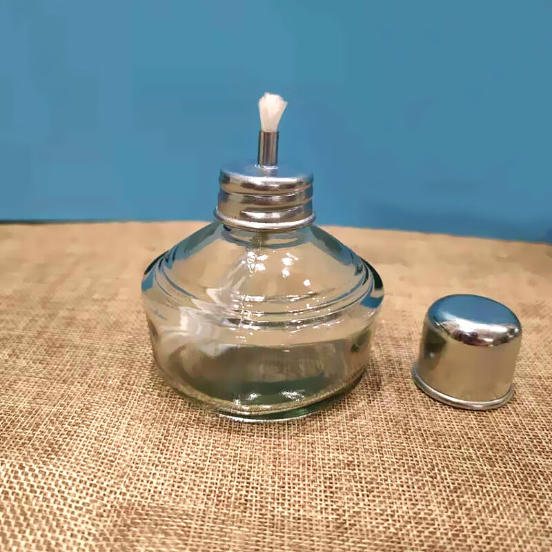 耐燃酒精灯防爆玻璃加厚酒精灯酒精灯芯灯帽加热实验仪器 60ml酒精灯1