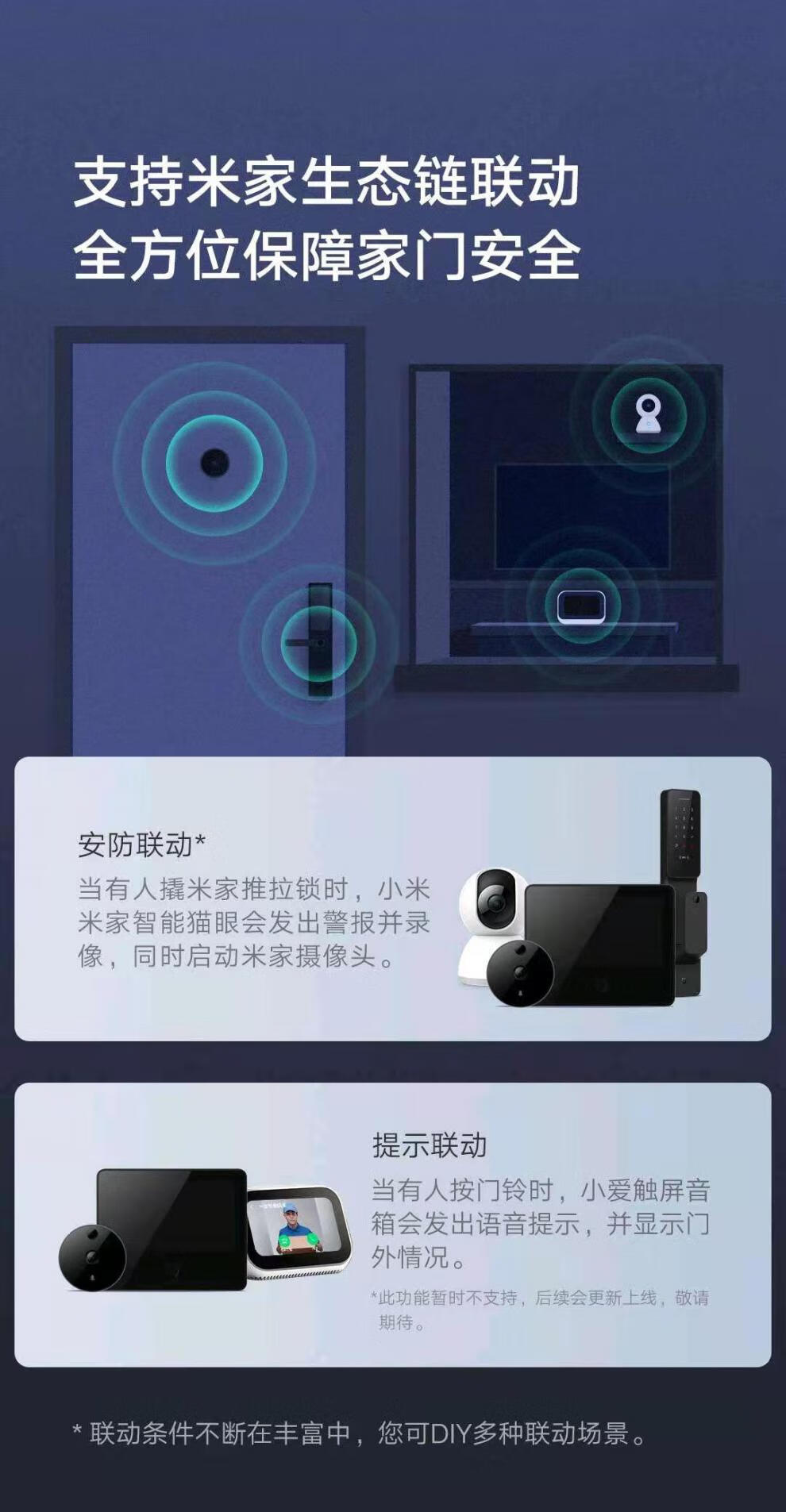 接入米家手机远程查看杰霆杰霆杰霆杰霆小白智能猫眼m1标配128g闪迪卡