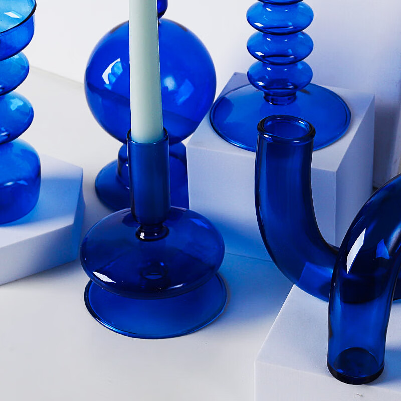 京选优品克莱因瓶四维空间克莱因蓝玻璃花瓶ins风网红拍照区民宿布置