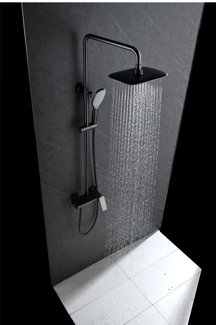 盼达山轻奢品牌轻奢品牌枪灰淋浴花洒套装家用全铜浴室淋雨喷头卫生间