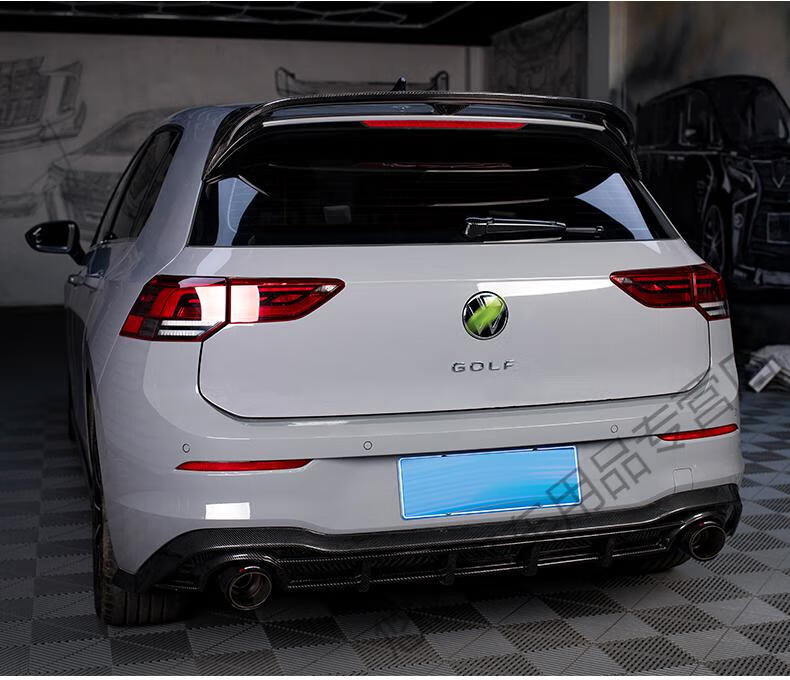 碳纤维顶翼 适用大众八代高尔夫8尾翼改装件gti rline定风翼 gti车型