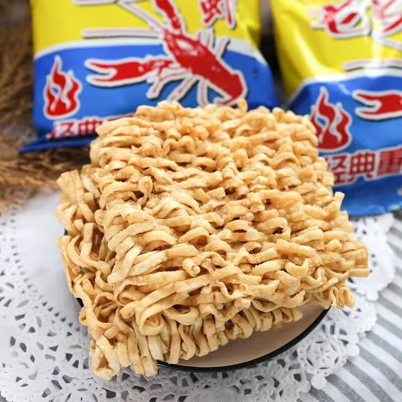 老乡方便面香酥虾干脆面食品干吃面整箱56克香酥虾味10袋