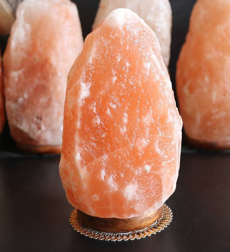 水晶盐灯 盐灯喜马拉雅水晶盐灯盐晶灯盐矿石灯卧室创意装饰台灯