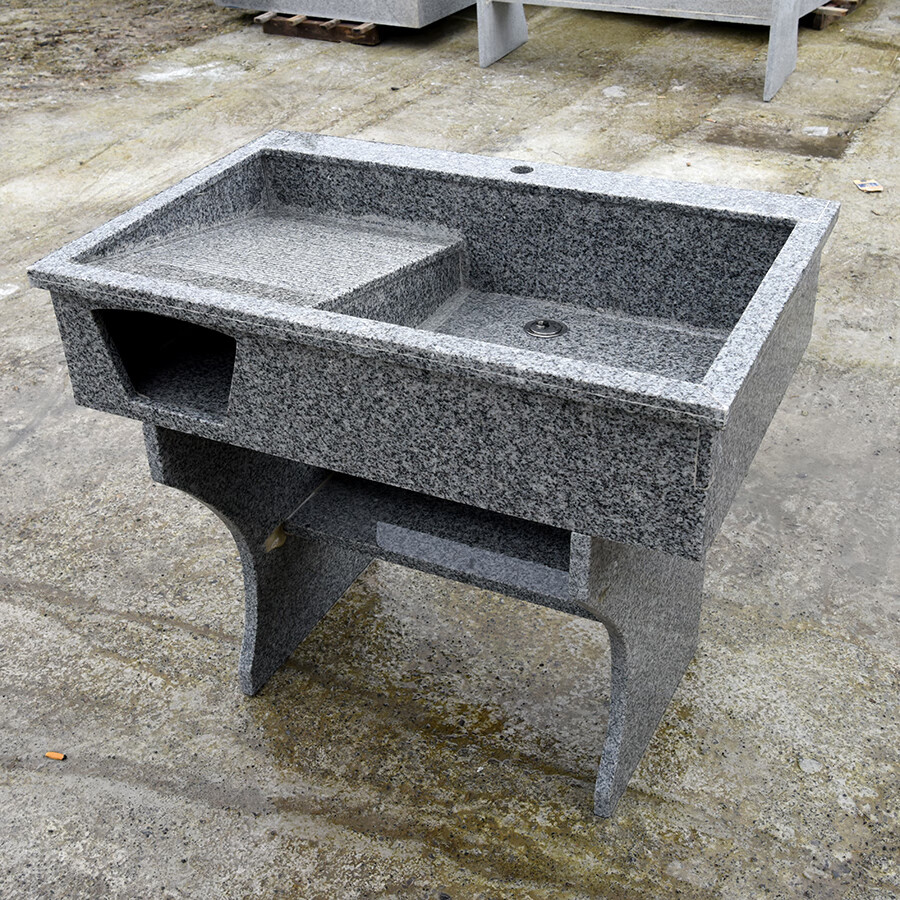 大理石洗衣池带搓板洗衣台水磨石阳台洗衣水槽家用户外室外洗衣盆 c款