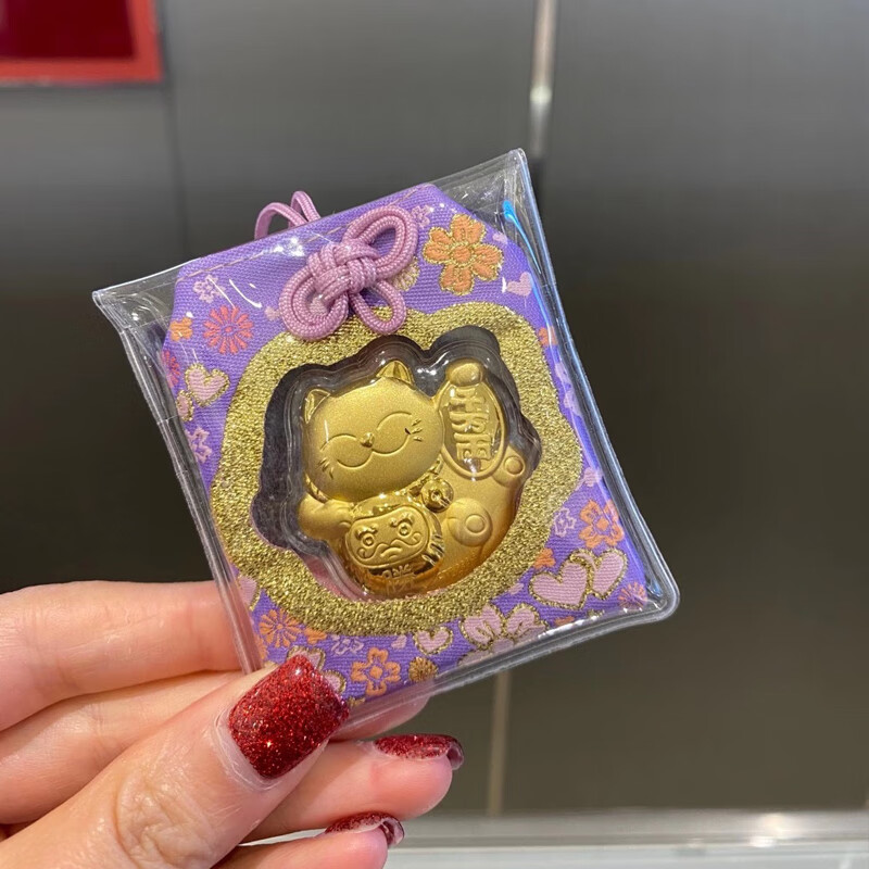 周大福风生水起钥匙扣周大福黄金风生水起猫足金钥匙扣包汽车开运挂件