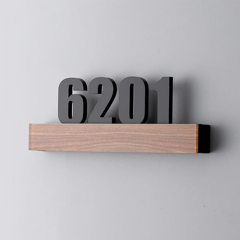 门牌号码牌家用宾馆酒店包厢楼层出租房号数字贴牌定制银色竖款号码牌