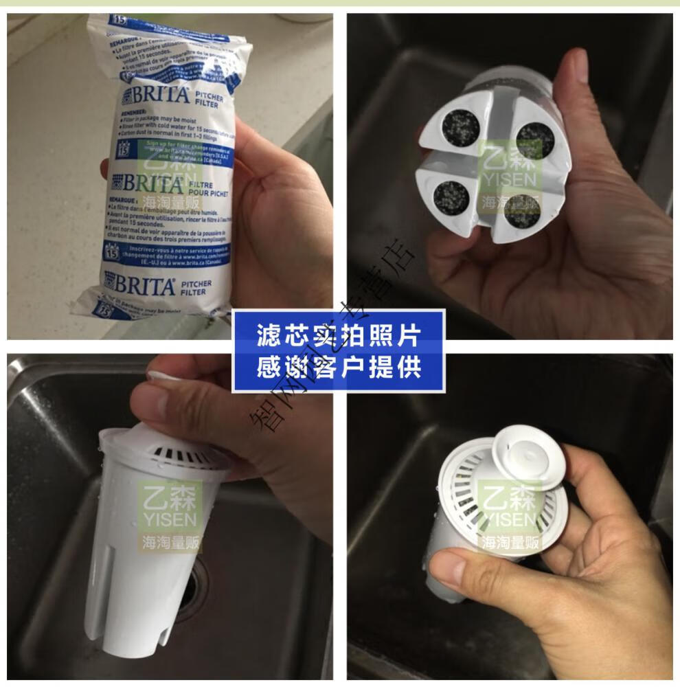 原装brita碧然德美版加版滤壶德一代通用滤芯10只装圆柱滤芯 10只装