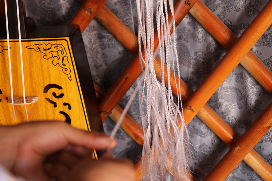 晗畅马头琴进口琴弦已编好更换方便蒙韵出品抖音同款桔色